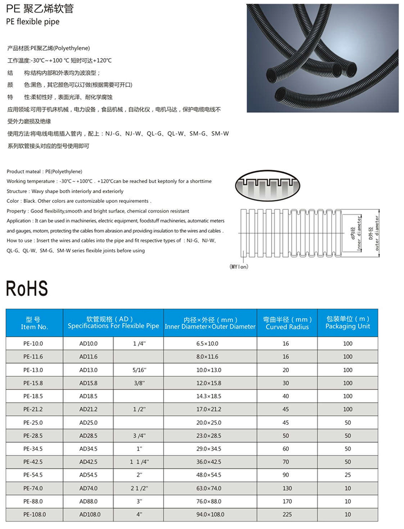 PE聚乙烯波纹软管